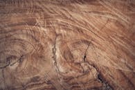 Close-up of a textured brown wooden surface showcasing natural patterns and grain details.